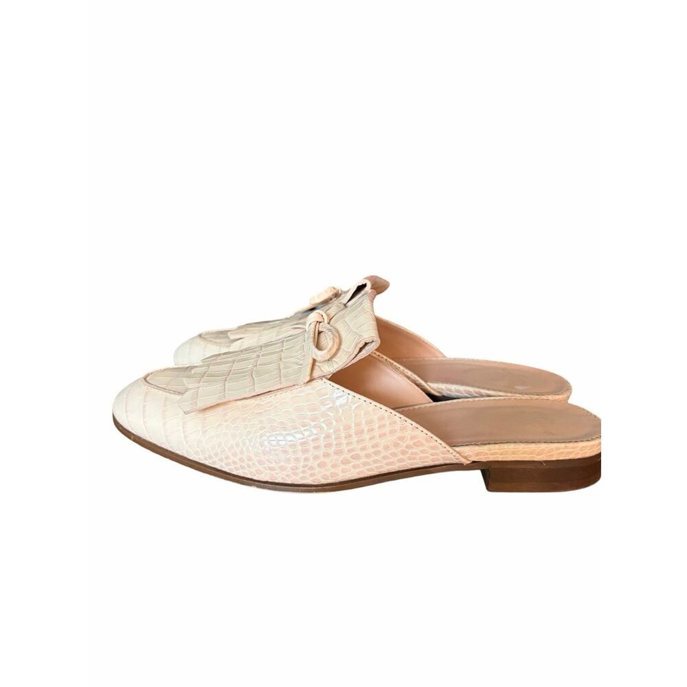 J. Crew Kiltie Academy Penny Loafer Leather Mules size 7 Sunwashed Pink - Picture 7 of 9